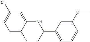 5-chloro-N-[1-(3-methoxyphenyl)ethyl]-2-methylaniline 结构式