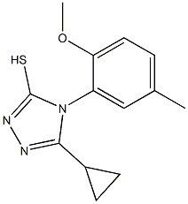 5-cyclopropyl-4-(2-methoxy-5-methylphenyl)-4H-1,2,4-triazole-3-thiol 结构式