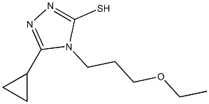 5-cyclopropyl-4-(3-ethoxypropyl)-4H-1,2,4-triazole-3-thiol 结构式