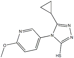 5-cyclopropyl-4-(6-methoxypyridin-3-yl)-4H-1,2,4-triazole-3-thiol 结构式