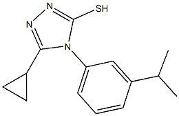 5-cyclopropyl-4-[3-(propan-2-yl)phenyl]-4H-1,2,4-triazole-3-thiol 结构式