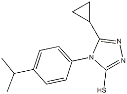 5-cyclopropyl-4-[4-(propan-2-yl)phenyl]-4H-1,2,4-triazole-3-thiol 结构式