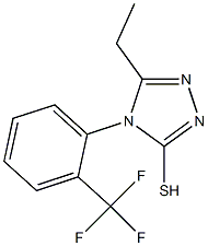 5-ethyl-4-[2-(trifluoromethyl)phenyl]-4H-1,2,4-triazole-3-thiol 结构式