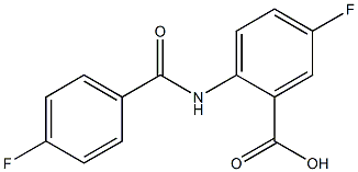 5-fluoro-2-[(4-fluorobenzene)amido]benzoic acid 结构式