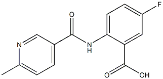 5-fluoro-2-{[(6-methylpyridin-3-yl)carbonyl]amino}benzoic acid 结构式