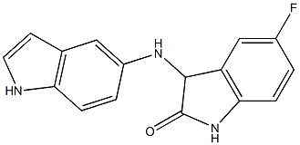 5-fluoro-3-(1H-indol-5-ylamino)-2,3-dihydro-1H-indol-2-one 结构式