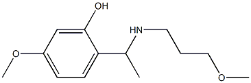 5-methoxy-2-{1-[(3-methoxypropyl)amino]ethyl}phenol 结构式