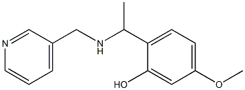 5-methoxy-2-{1-[(pyridin-3-ylmethyl)amino]ethyl}phenol 结构式