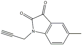 5-methyl-1-(prop-2-yn-1-yl)-2,3-dihydro-1H-indole-2,3-dione 结构式