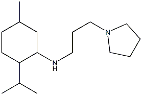 5-methyl-2-(propan-2-yl)-N-[3-(pyrrolidin-1-yl)propyl]cyclohexan-1-amine 结构式