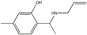 5-methyl-2-[1-(prop-2-en-1-ylamino)ethyl]phenol 结构式