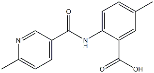 5-methyl-2-{[(6-methylpyridin-3-yl)carbonyl]amino}benzoic acid 结构式