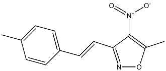 5-methyl-3-[(E)-2-(4-methylphenyl)vinyl]-4-nitroisoxazole 结构式