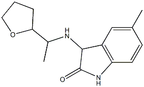 5-methyl-3-{[1-(oxolan-2-yl)ethyl]amino}-2,3-dihydro-1H-indol-2-one 结构式