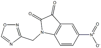 5-nitro-1-(1,2,4-oxadiazol-3-ylmethyl)-2,3-dihydro-1H-indole-2,3-dione 结构式