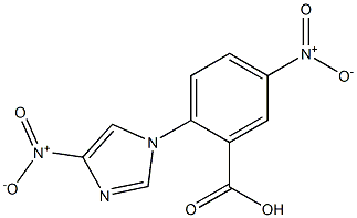 5-nitro-2-(4-nitro-1H-imidazol-1-yl)benzoic acid 结构式