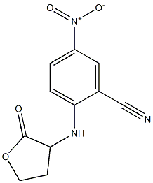 5-nitro-2-[(2-oxooxolan-3-yl)amino]benzonitrile 结构式