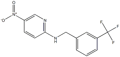 5-nitro-N-{[3-(trifluoromethyl)phenyl]methyl}pyridin-2-amine 结构式