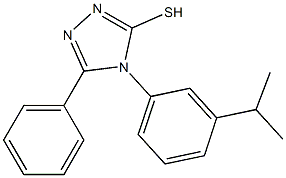5-phenyl-4-[3-(propan-2-yl)phenyl]-4H-1,2,4-triazole-3-thiol 结构式