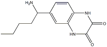6-(1-aminopentyl)-1,2,3,4-tetrahydroquinoxaline-2,3-dione 结构式