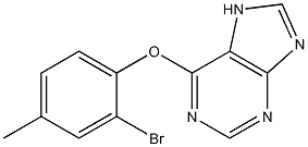 6-(2-bromo-4-methylphenoxy)-7H-purine 结构式