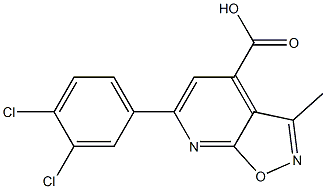 6-(3,4-dichlorophenyl)-3-methylpyrido[3,2-d][1,2]oxazole-4-carboxylic acid 结构式