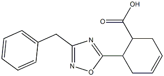 6-(3-benzyl-1,2,4-oxadiazol-5-yl)cyclohex-3-ene-1-carboxylic acid 结构式