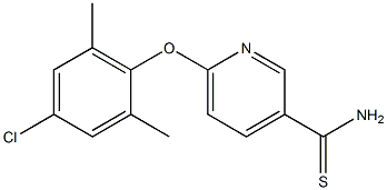 6-(4-chloro-2,6-dimethylphenoxy)pyridine-3-carbothioamide 结构式