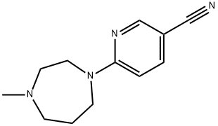 6-(4-methyl-1,4-diazepan-1-yl)pyridine-3-carbonitrile 结构式