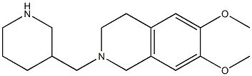 6,7-dimethoxy-2-(piperidin-3-ylmethyl)-1,2,3,4-tetrahydroisoquinoline 结构式