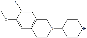 6,7-dimethoxy-2-piperidin-4-yl-1,2,3,4-tetrahydroisoquinoline 结构式