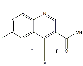 6,8-dimethyl-4-(trifluoromethyl)quinoline-3-carboxylic acid 结构式