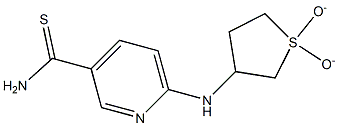 6-[(1,1-dioxidotetrahydrothien-3-yl)amino]pyridine-3-carbothioamide 结构式