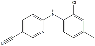 6-[(2-chloro-4-methylphenyl)amino]pyridine-3-carbonitrile 结构式