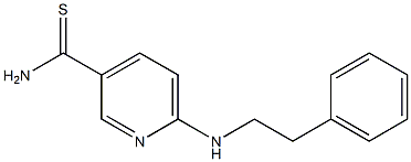 6-[(2-phenylethyl)amino]pyridine-3-carbothioamide 结构式