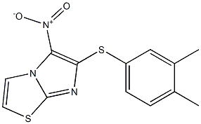 6-[(3,4-dimethylphenyl)thio]-5-nitroimidazo[2,1-b][1,3]thiazole 结构式