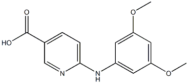 6-[(3,5-dimethoxyphenyl)amino]pyridine-3-carboxylic acid 结构式