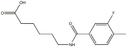 6-[(3-fluoro-4-methylbenzoyl)amino]hexanoic acid 结构式