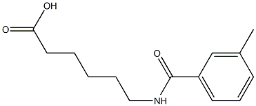 6-[(3-methylbenzoyl)amino]hexanoic acid 结构式