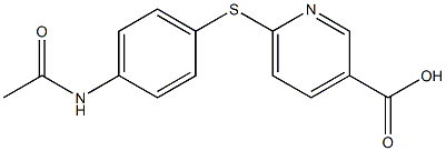 6-[(4-acetamidophenyl)sulfanyl]pyridine-3-carboxylic acid 结构式