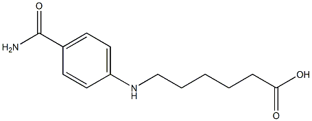 6-[(4-carbamoylphenyl)amino]hexanoic acid 结构式