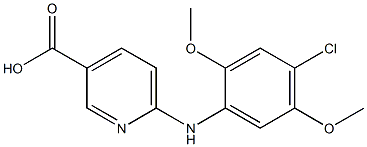 6-[(4-chloro-2,5-dimethoxyphenyl)amino]pyridine-3-carboxylic acid 结构式