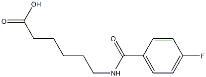 6-[(4-fluorobenzoyl)amino]hexanoic acid 结构式