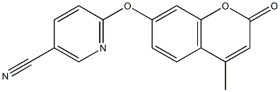 6-[(4-methyl-2-oxo-2H-chromen-7-yl)oxy]nicotinonitrile 结构式