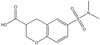 6-[(dimethylamino)sulfonyl]chromane-3-carboxylic acid 结构式