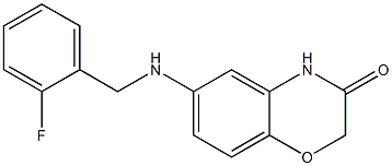 6-{[(2-fluorophenyl)methyl]amino}-3,4-dihydro-2H-1,4-benzoxazin-3-one 结构式