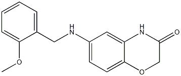 6-{[(2-methoxyphenyl)methyl]amino}-3,4-dihydro-2H-1,4-benzoxazin-3-one 结构式