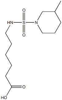 6-{[(3-methylpiperidine-1-)sulfonyl]amino}hexanoic acid 结构式