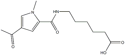 6-{[(4-acetyl-1-methyl-1H-pyrrol-2-yl)carbonyl]amino}hexanoic acid 结构式