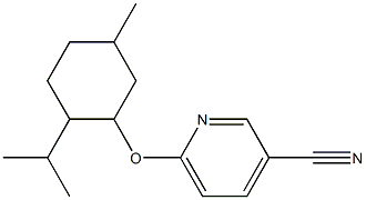 6-{[5-methyl-2-(propan-2-yl)cyclohexyl]oxy}pyridine-3-carbonitrile 结构式